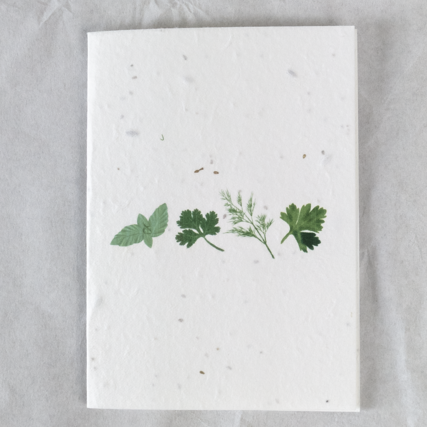 Eco-Friendly Kitchen Herb Greetings Card on Biodegradable Paper